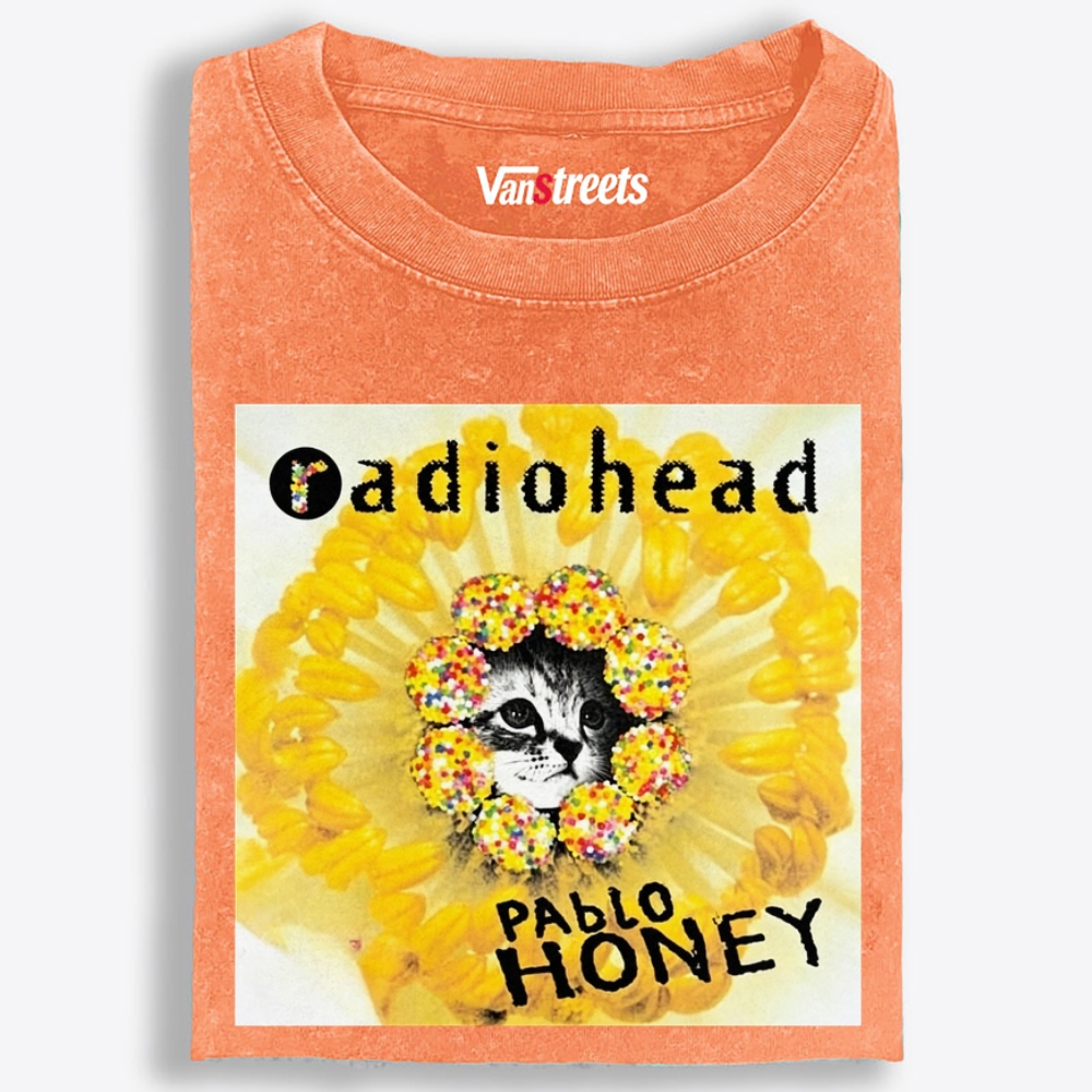 RadioMeow: Pablo Honey Retro Washed T-Shirt | 100% Cotton | Streetwear Essential
