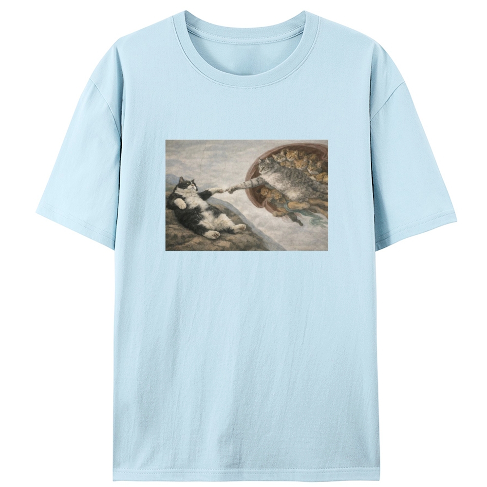 The Creation of Cats Retro Designed for Women - Slim Fit Cotton Tee