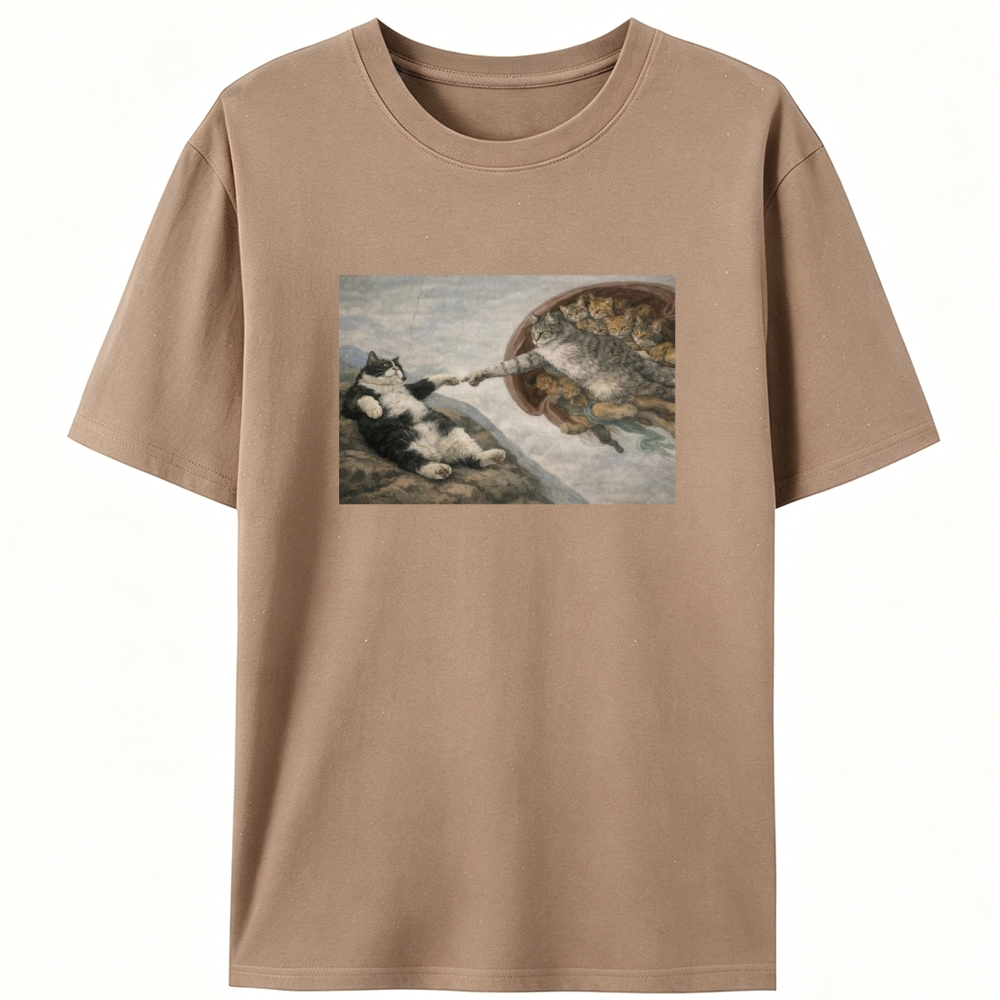 The Creation of Cats Retro Designed for Women - Slim Fit Cotton Tee