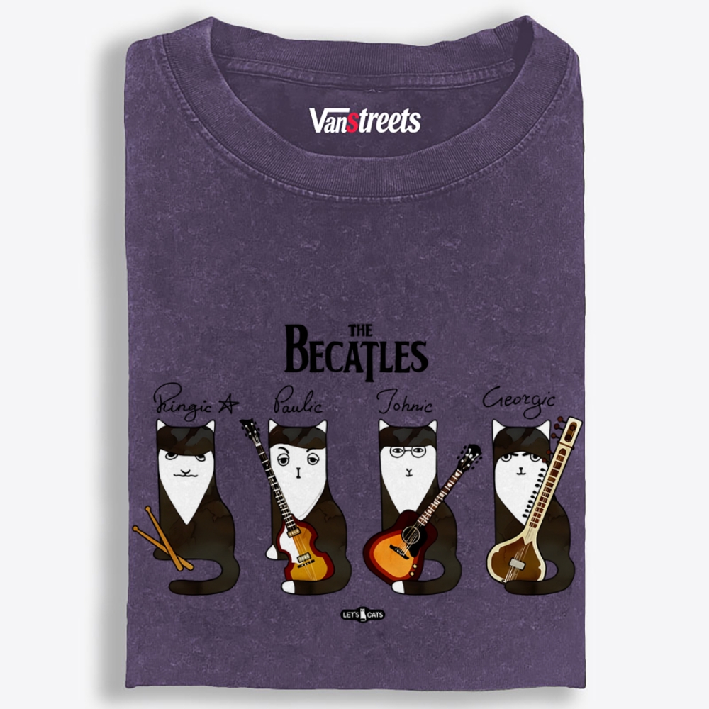 The Becatles Retro Washed T-Shirt | 100% Cotton | Streetwear Essential