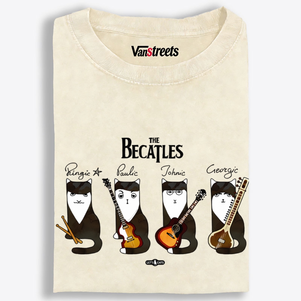 The Becatles Retro Washed T-Shirt | 100% Cotton | Streetwear Essential