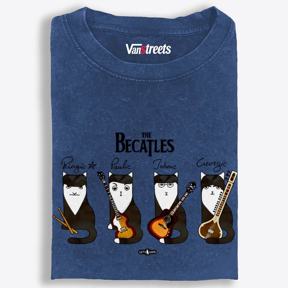 The Becatles Retro Washed T-Shirt | 100% Cotton | Streetwear Essential