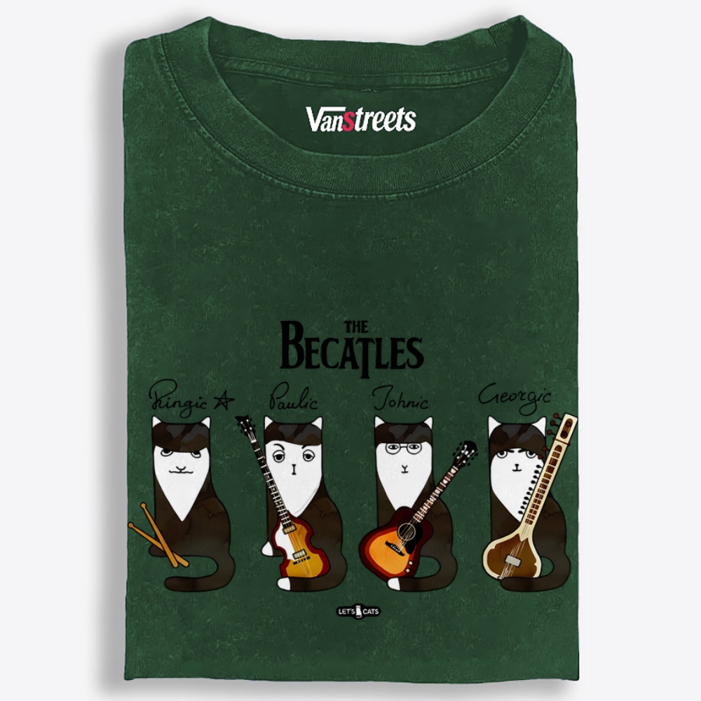 The Becatles Retro Washed T-Shirt | 100% Cotton | Streetwear Essential