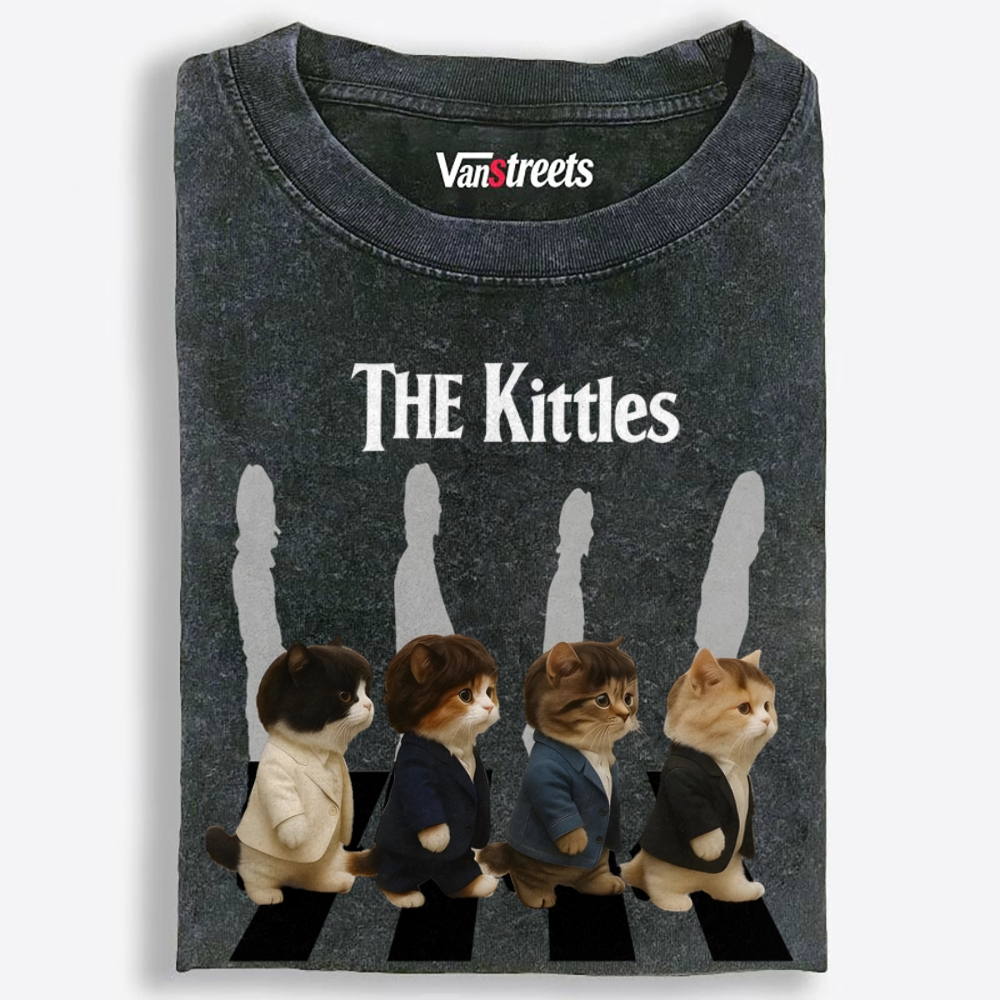 The Kittles Retro Washed T-Shirt | 100% Cotton | Streetwear Essential