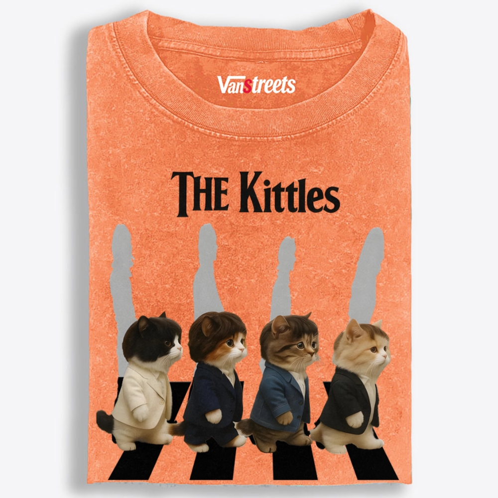 The Kittles Retro Washed T-Shirt | 100% Cotton | Streetwear Essential