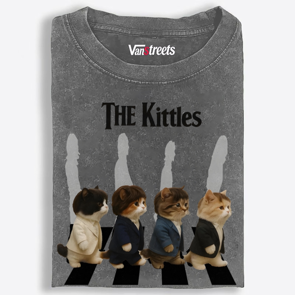 The Kittles Retro Washed T-Shirt | 100% Cotton | Streetwear Essential