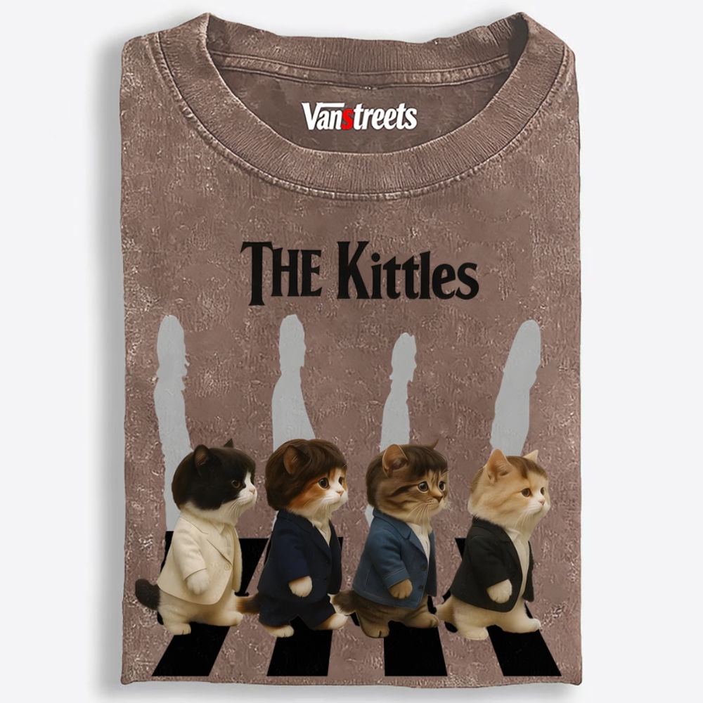 The Kittles Retro Washed T-Shirt | 100% Cotton | Streetwear Essential