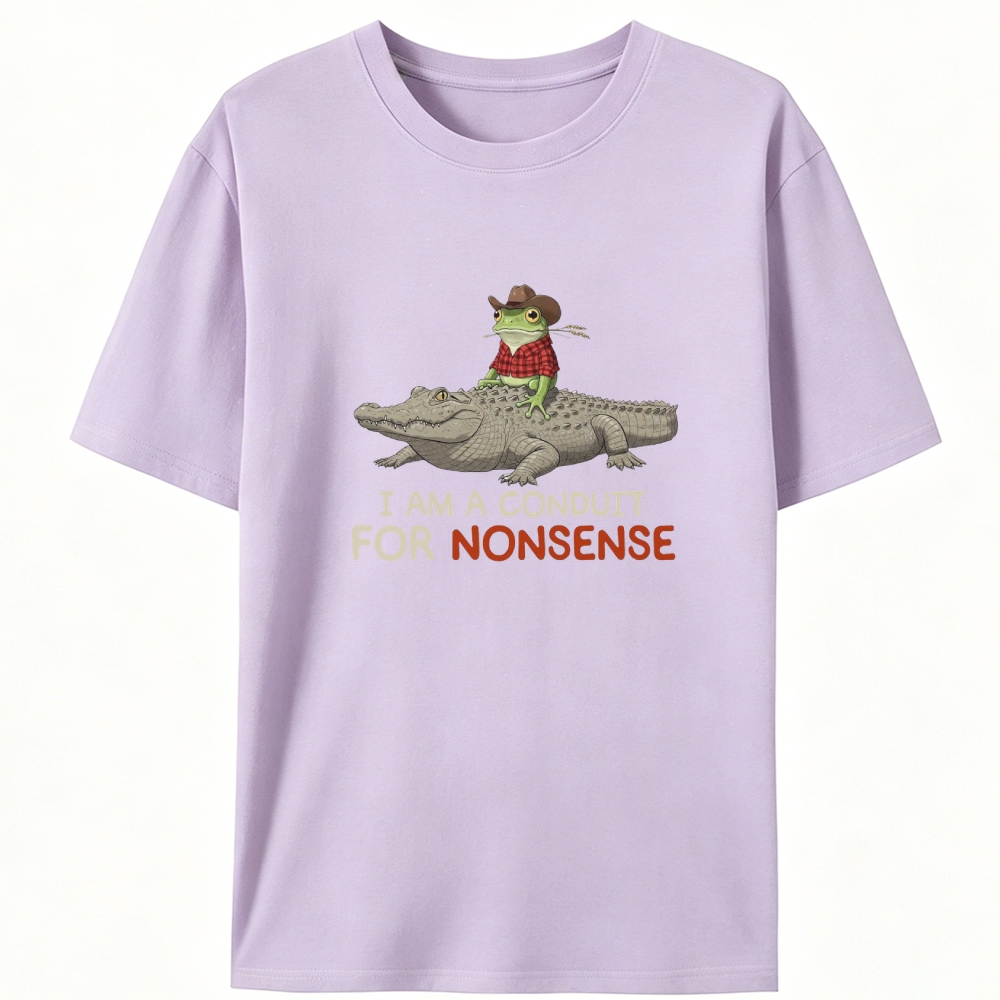 Conduit For Nonsense Frog Retro Designed for Women - Slim Fit Cotton Tee