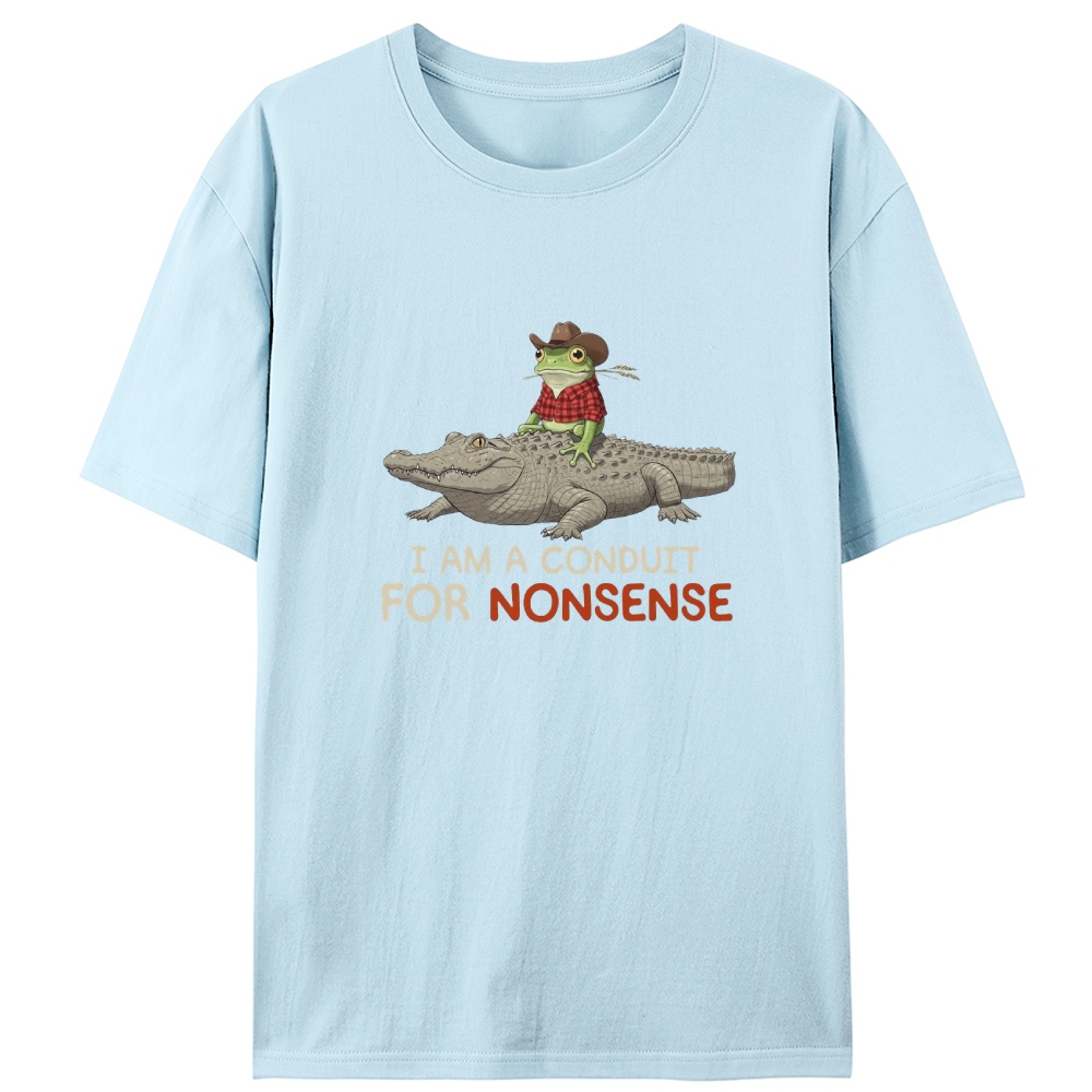 Conduit For Nonsense Frog Retro Designed for Women - Slim Fit Cotton Tee