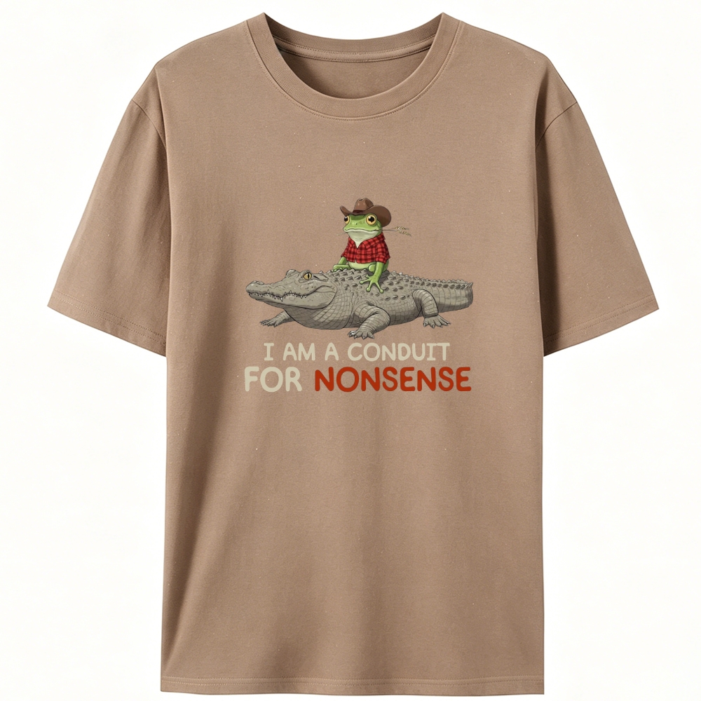 Conduit For Nonsense Frog Retro Designed for Women - Slim Fit Cotton Tee