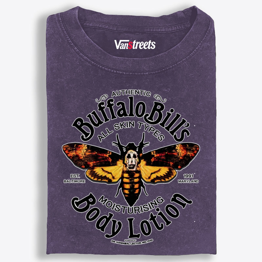 Buffalo Bill's Body Lotion Retro Washed T-Shirt | 100% Cotton | Streetwear Essential