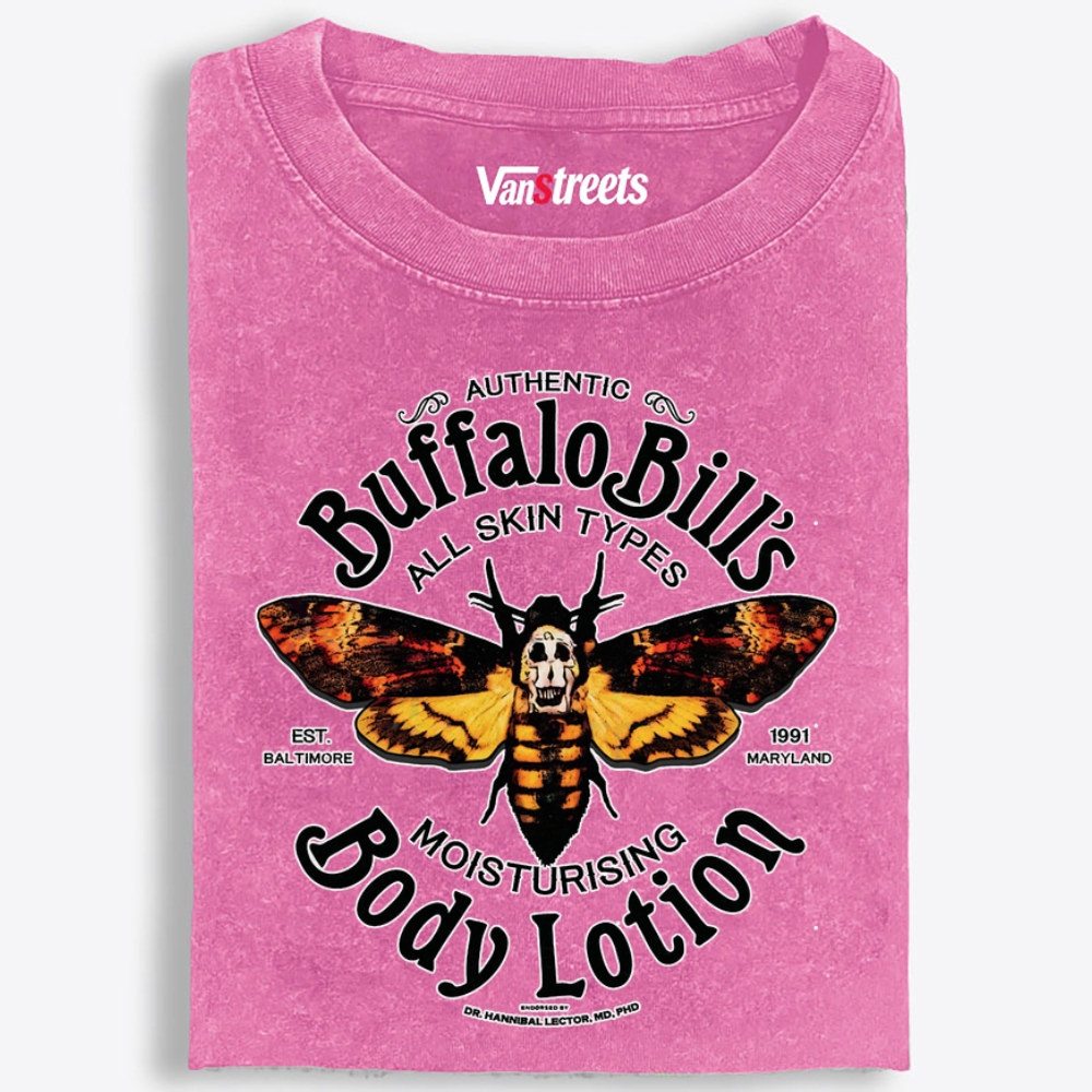 Buffalo Bill's Body Lotion Retro Washed T-Shirt | 100% Cotton | Streetwear Essential