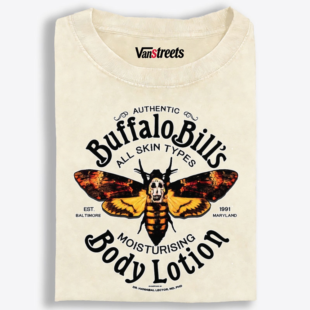 Buffalo Bill's Body Lotion Retro Washed T-Shirt | 100% Cotton | Streetwear Essential