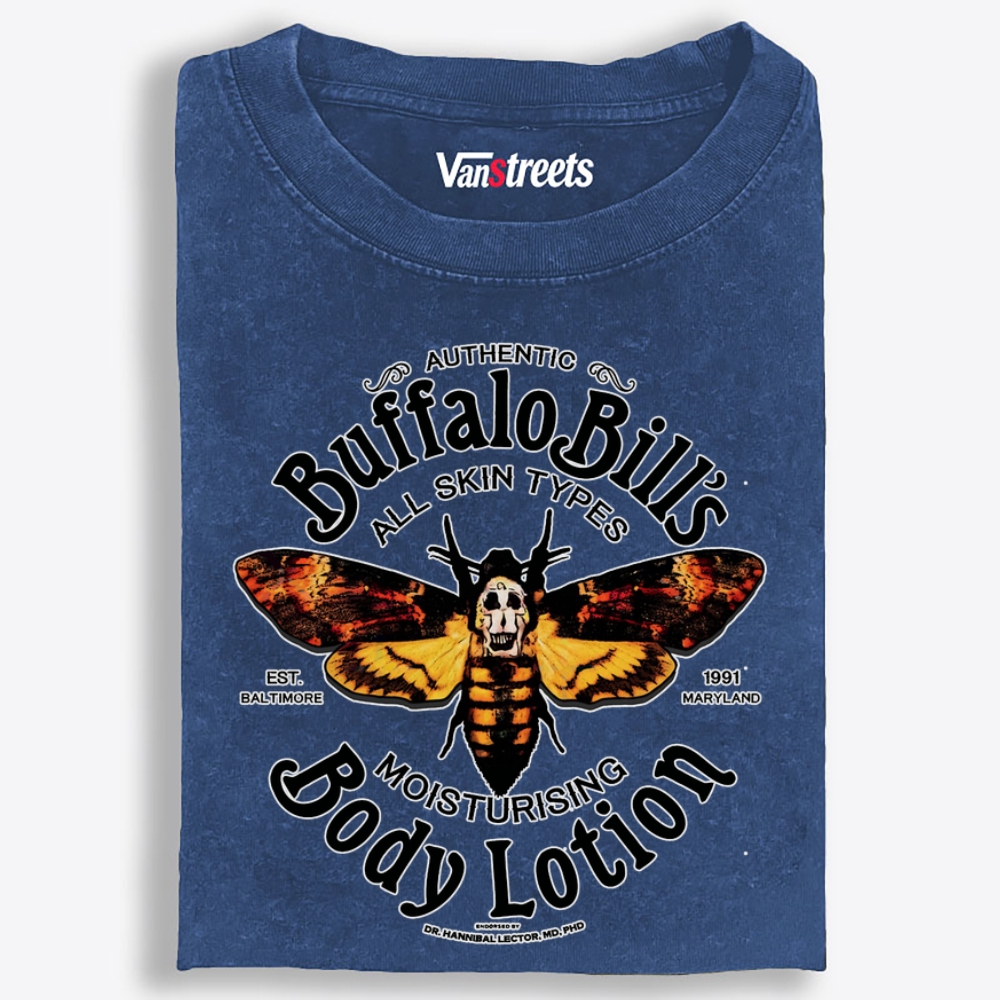 Buffalo Bill's Body Lotion Retro Washed T-Shirt | 100% Cotton | Streetwear Essential