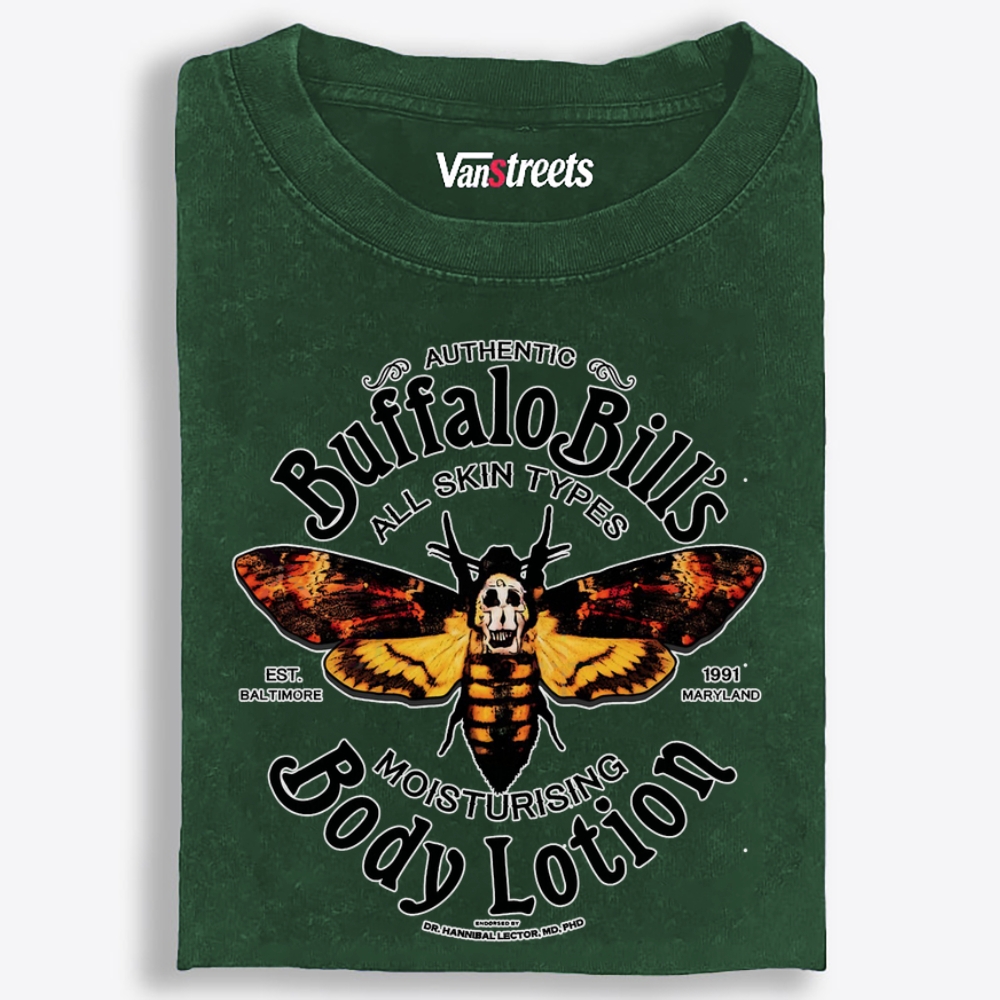 Buffalo Bill's Body Lotion Retro Washed T-Shirt | 100% Cotton | Streetwear Essential