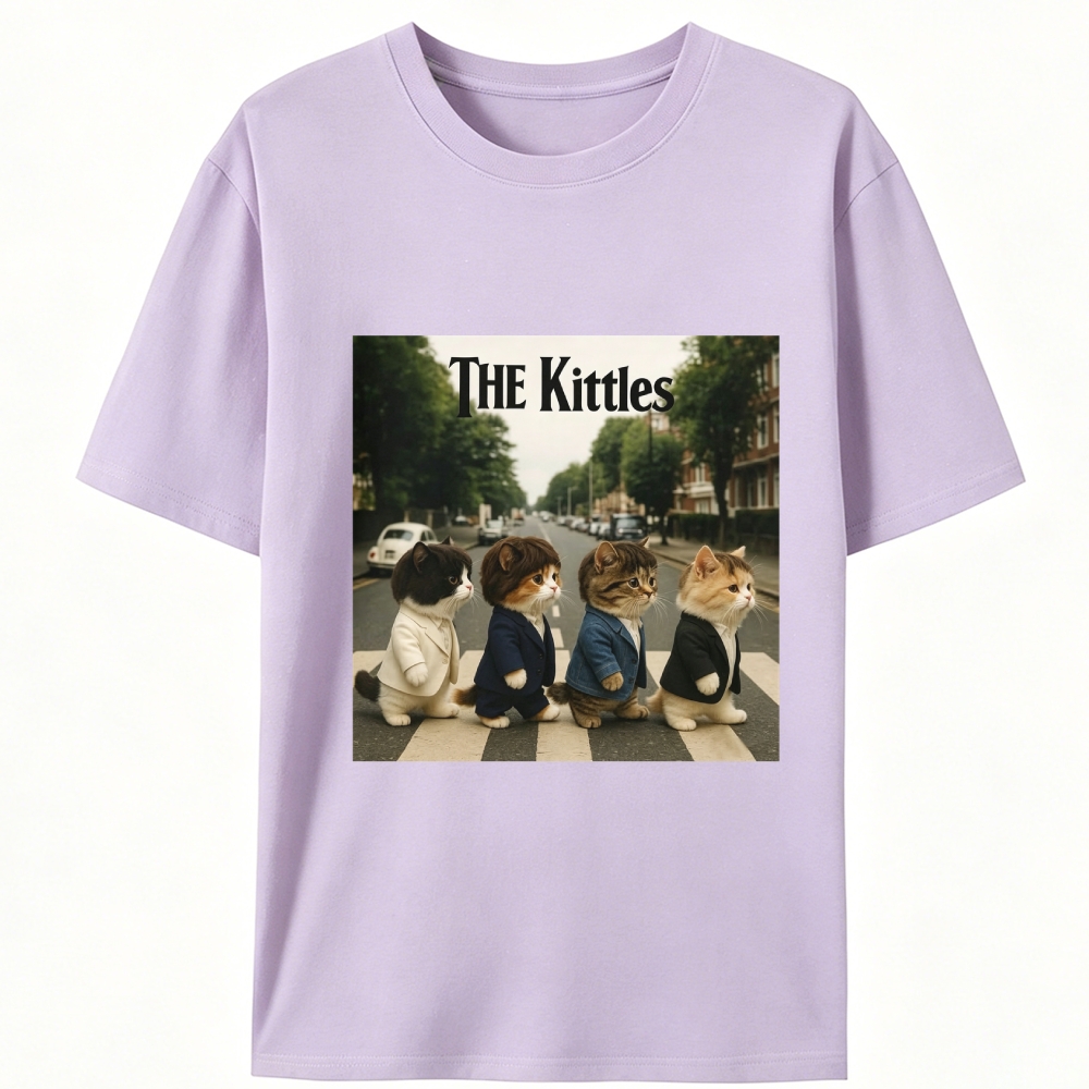 The Kittles Suit Cat Beatles Parody Retro Designed for Women - Slim Fit Cotton Tee
