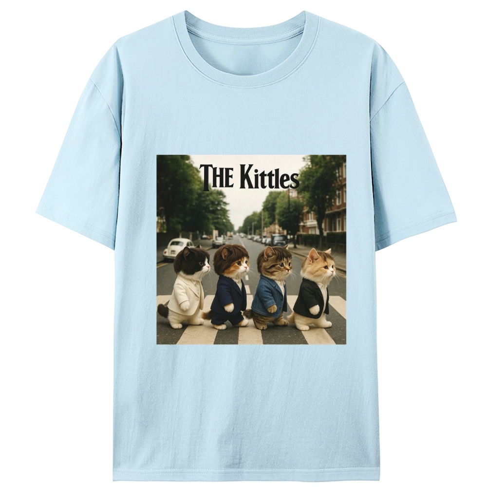 The Kittles Suit Cat Beatles Parody Retro Designed for Women - Slim Fit Cotton Tee