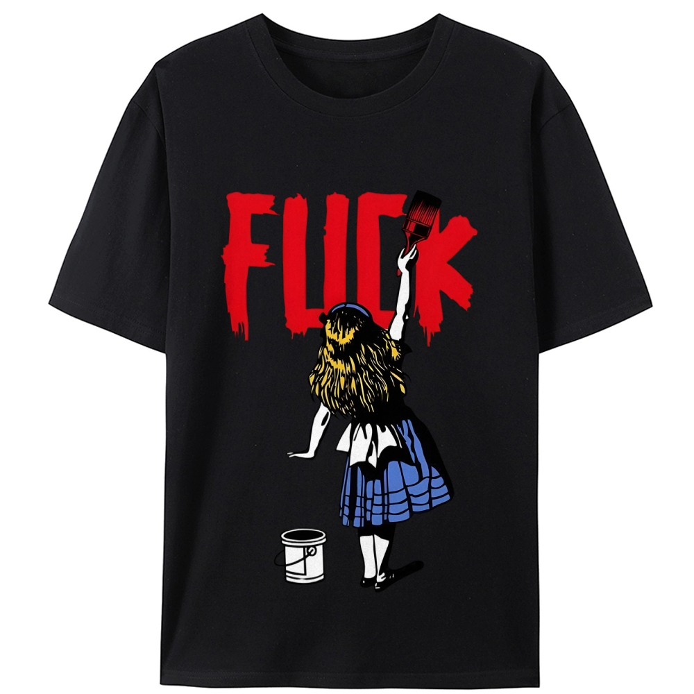 Fuck It Alice Retro Designed for Women - Slim Fit Cotton Tee