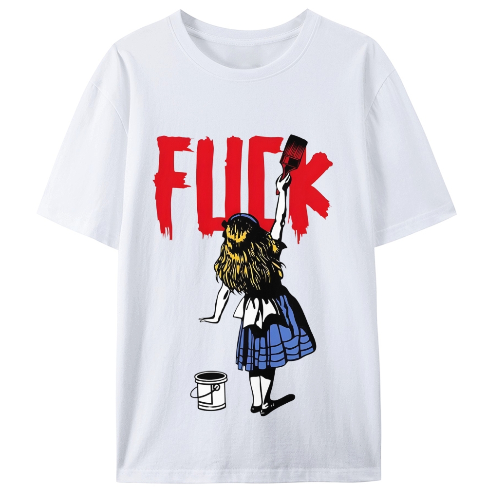 Fuck It Alice Retro Designed for Women - Slim Fit Cotton Tee