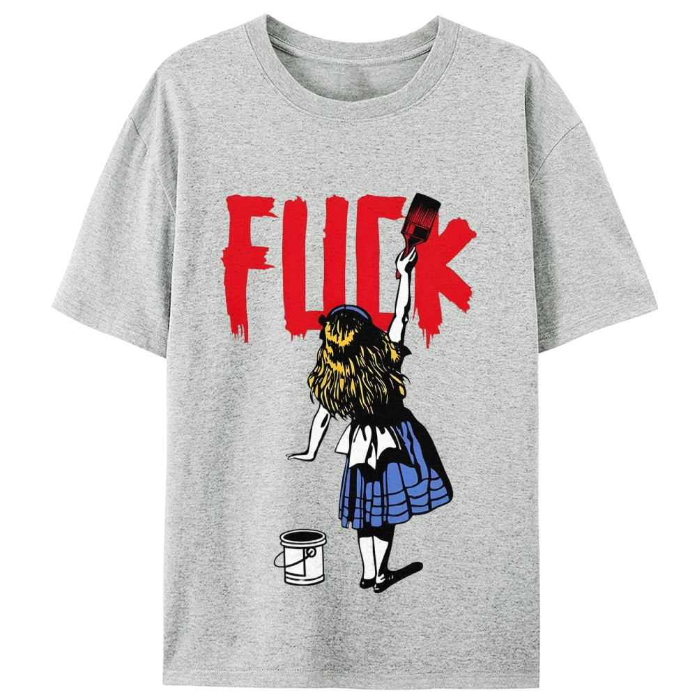 Fuck It Alice Retro Designed for Women - Slim Fit Cotton Tee