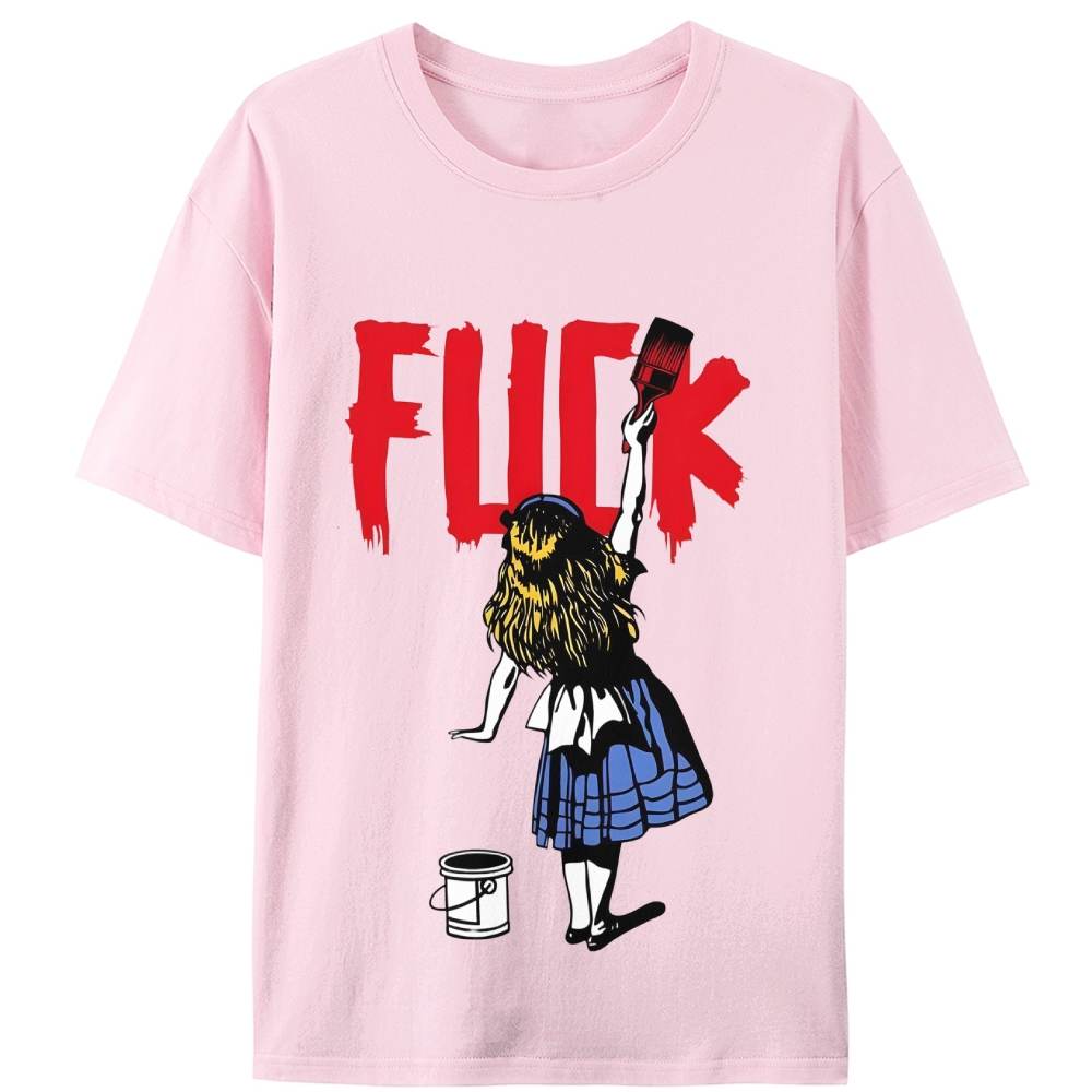 Fuck It Alice Retro Designed for Women - Slim Fit Cotton Tee