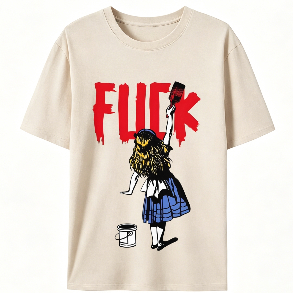 Fuck It Alice Retro Designed for Women - Slim Fit Cotton Tee