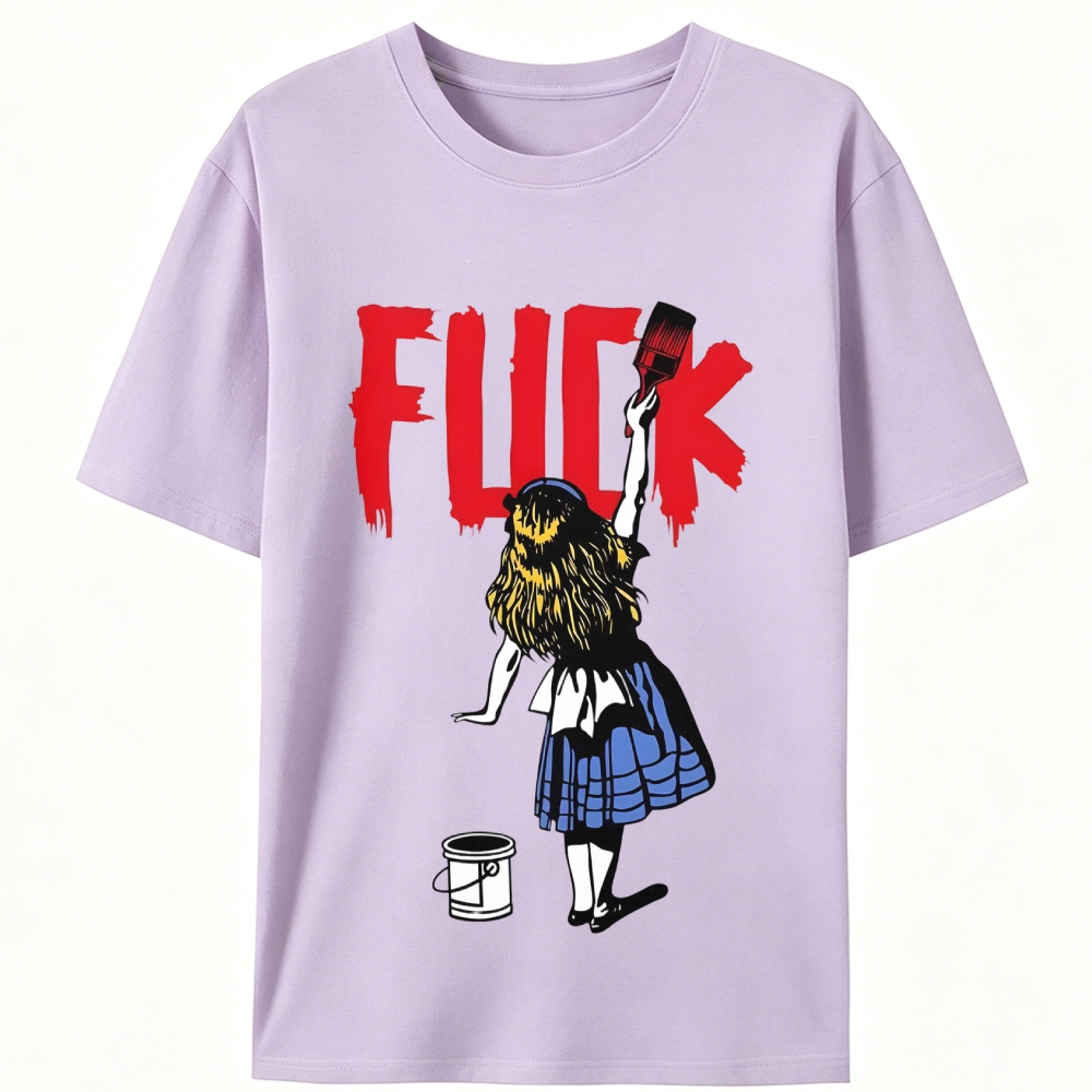 Fuck It Alice Retro Designed for Women - Slim Fit Cotton Tee