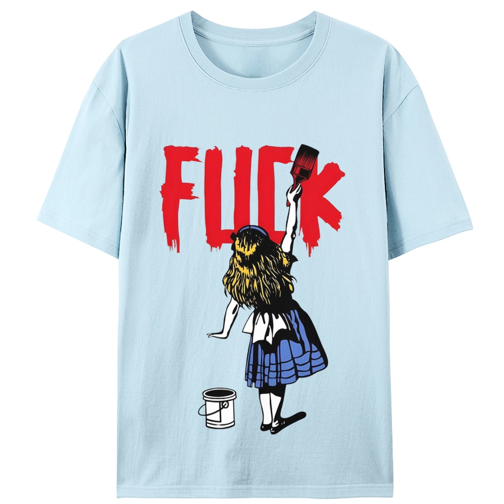 Fuck It Alice Retro Designed for Women - Slim Fit Cotton Tee