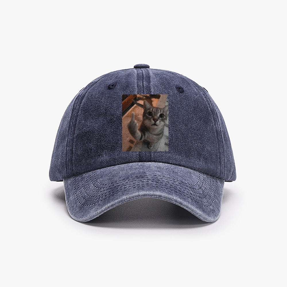 Cat's Unapologetic Vintage Salute Washed Baseball Cap