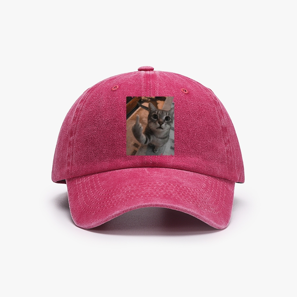 Cat's Unapologetic Vintage Salute Washed Baseball Cap