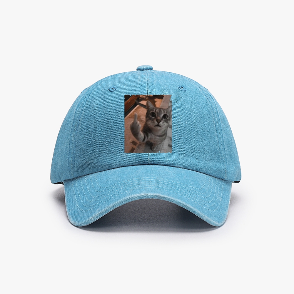 Cat's Unapologetic Vintage Salute Washed Baseball Cap