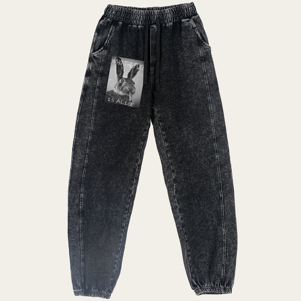 Who The Fuck Is Alice? Retro Washed Pants
