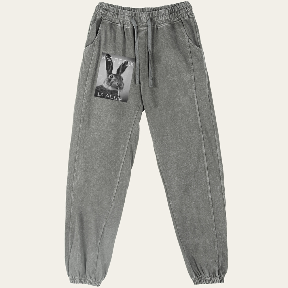 Who The Fuck Is Alice? Retro Washed Pants