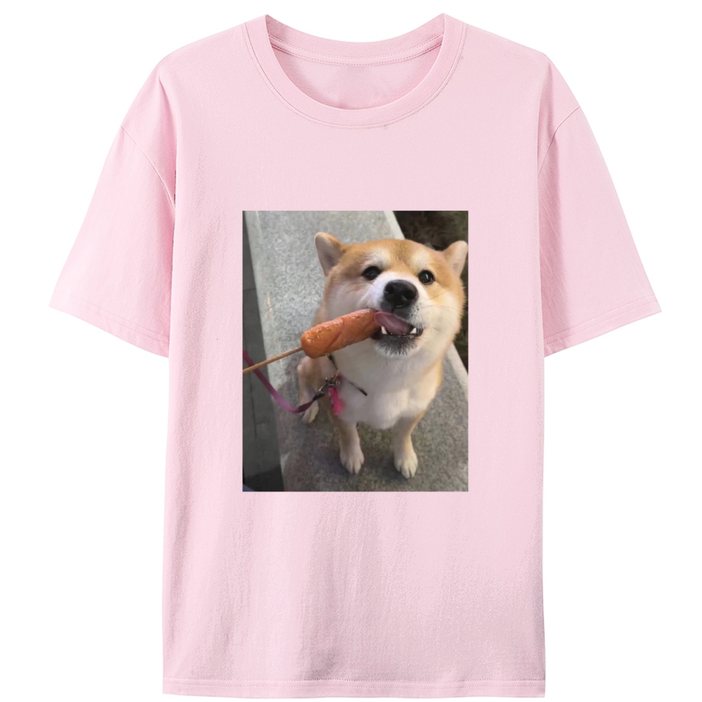 Sausage All Mine Shiba Retro Designed for Women - Slim Fit Cotton Tee