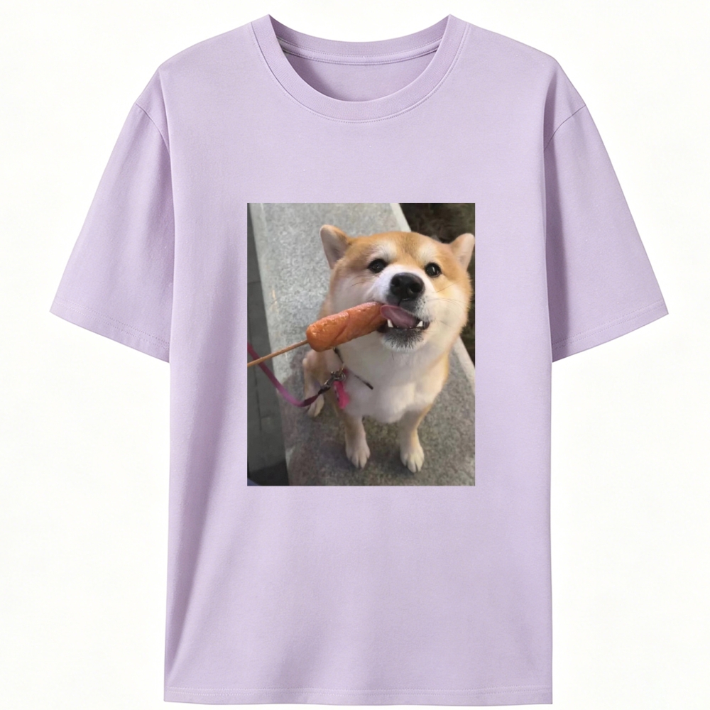 Sausage All Mine Shiba Retro Designed for Women - Slim Fit Cotton Tee