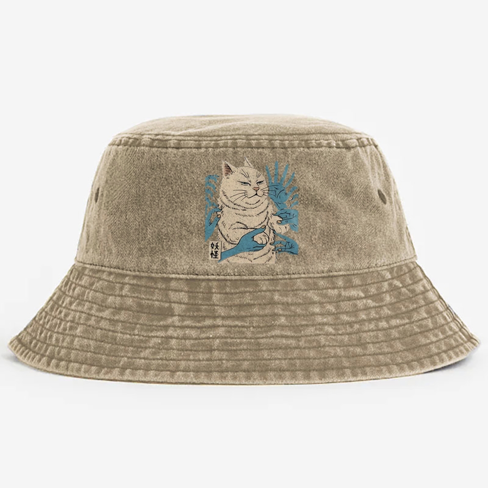Personal Space Please - Grumpy Cat Retro Vintage Washed Bucket Hat