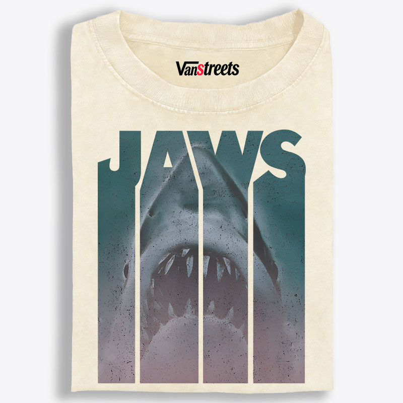 JAWS Retro Washed T-Shirt | 100% Cotton | Streetwear Essential