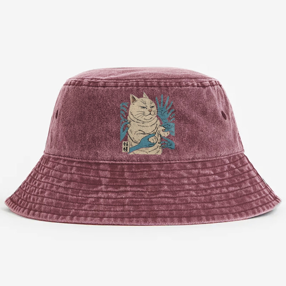 Personal Space Please - Grumpy Cat Retro Vintage Washed Bucket Hat