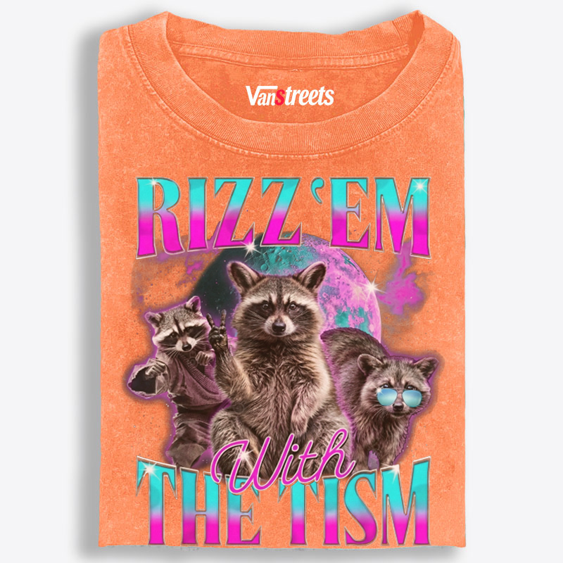 RIZZ ’EM WITH THE TISM Retro Washed T-Shirt | 100% Cotton | Streetwear Essential