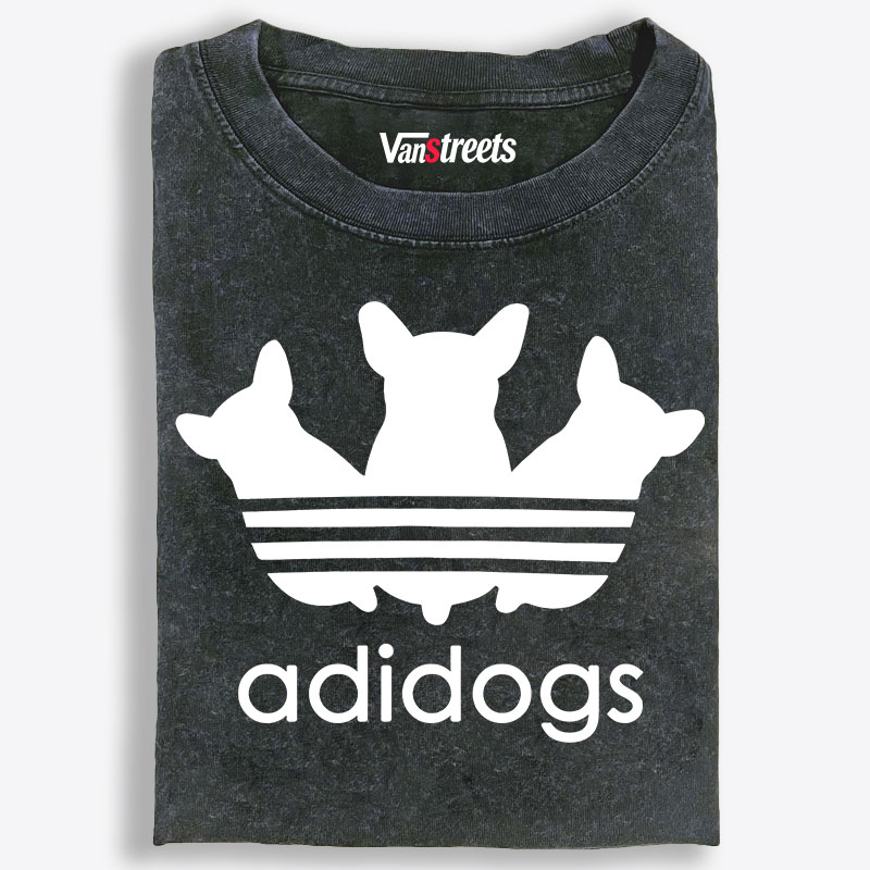 Adidogs Retro Washed T-Shirt | 100% Cotton | Streetwear Essential