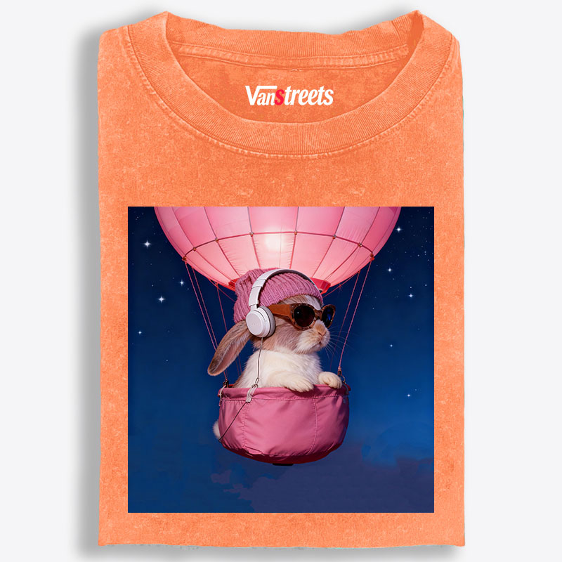 Bunny The Rabbit Retro Washed T-Shirt | 100% Cotton | Streetwear Essential