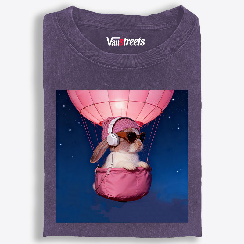 Bunny The Rabbit Retro Washed T-Shirt | 100% Cotton | Streetwear Essential