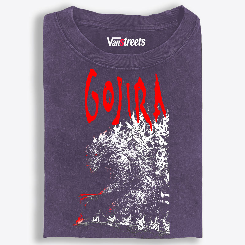 Gojira Shadow Beast Godzilla Retro Washed T-Shirt | 100% Cotton | Streetwear Essential