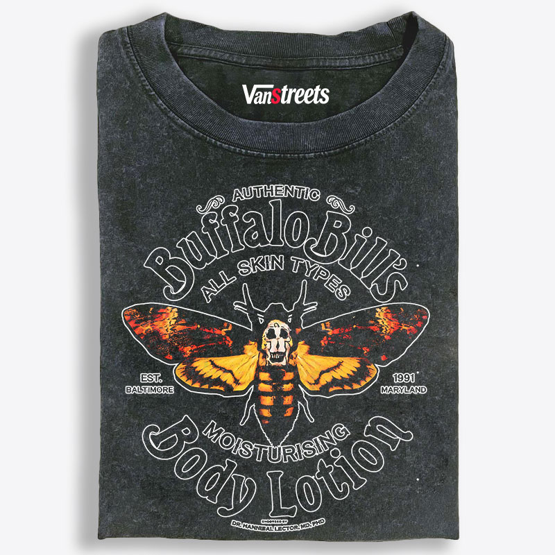 Buffalo Bill's Body Lotion Retro Washed T-Shirt | 100% Cotton | Streetwear Essential
