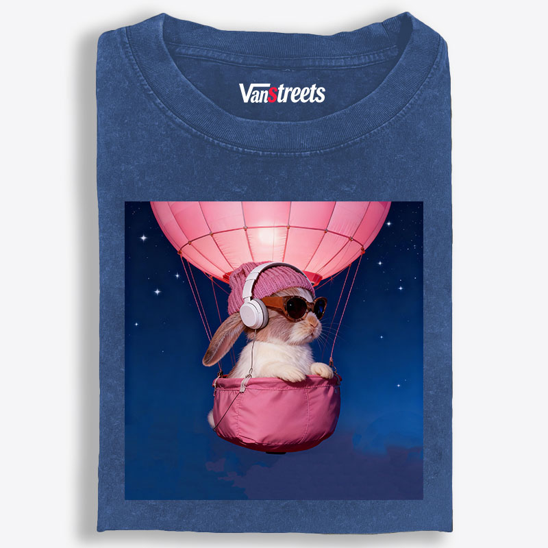 Bunny The Rabbit Retro Washed T-Shirt | 100% Cotton | Streetwear Essential