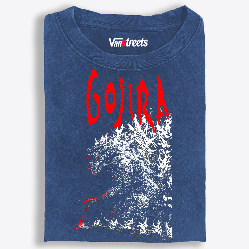 Gojira Shadow Beast Godzilla Retro Washed T-Shirt | 100% Cotton | Streetwear Essential