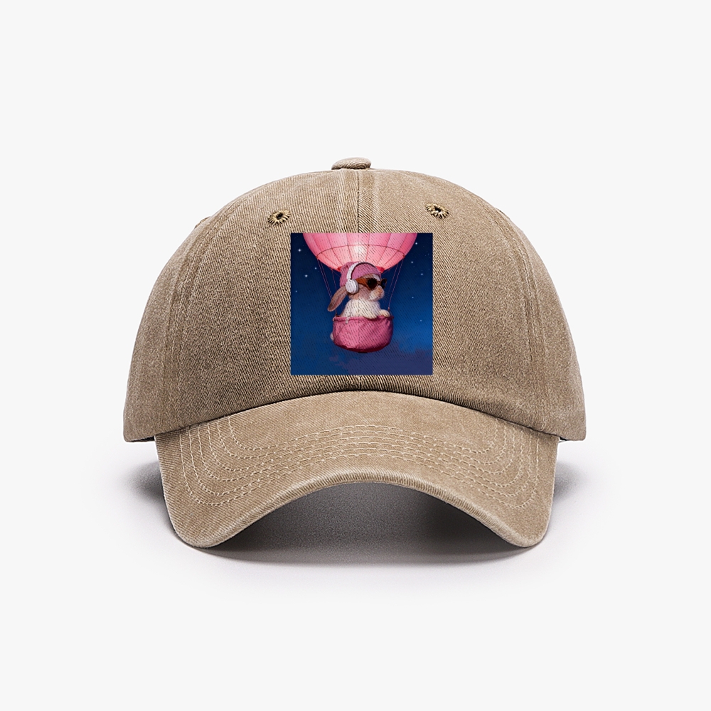 Bunny The Rabbit Retro Washed Baseball Cap