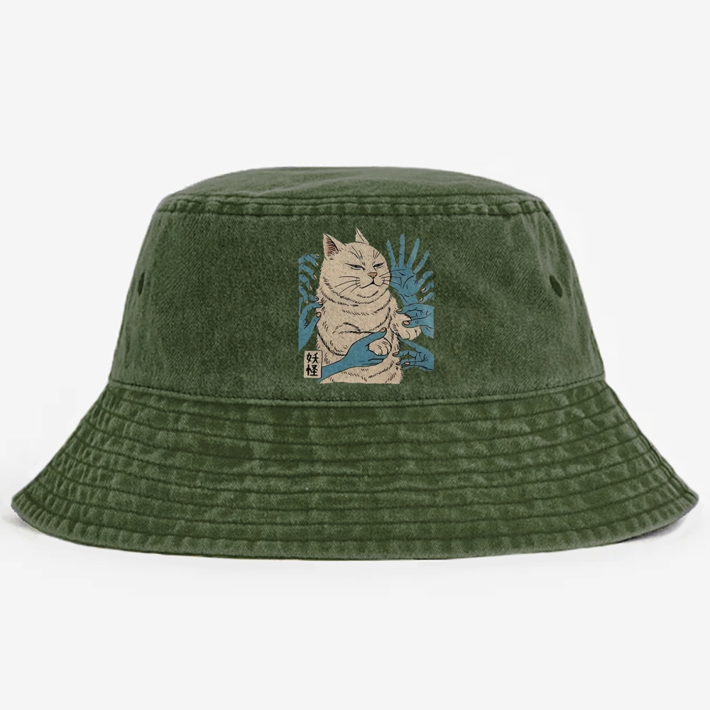Personal Space Please - Grumpy Cat Retro Vintage Washed Bucket Hat