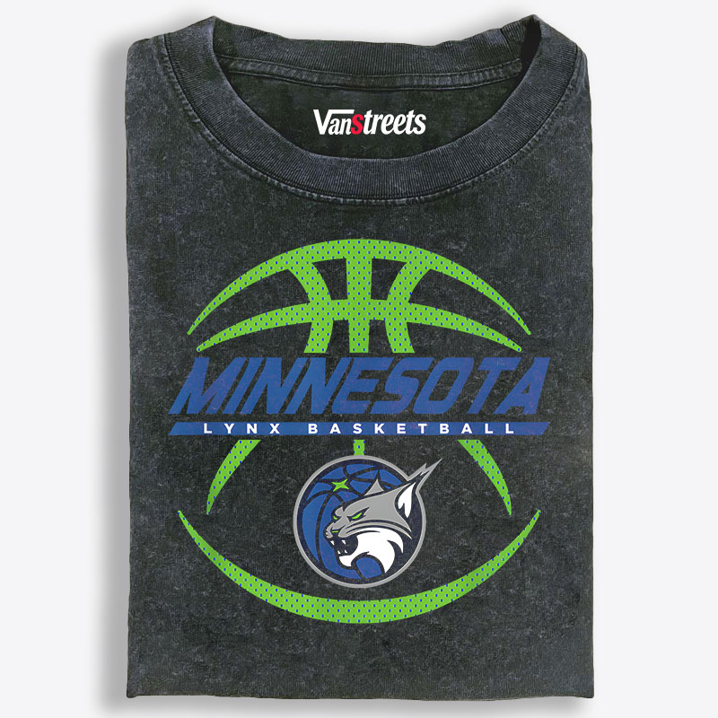 Minnesota Lynx Basketball Retro Washed T-Shirt | 100% Cotton | Streetwear Essential