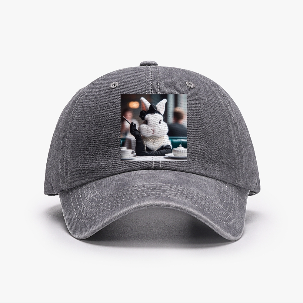 Pearl Bunny · Tea Break Retro Washed Baseball Cap